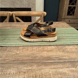 Pikolinos Black Leather Orthotic Sandals